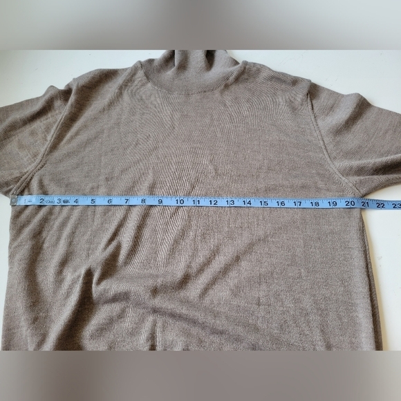 Coveri Collection Merino Wool Blend Turtleneck Sweater Brown 2XL - Picture 7 of 8